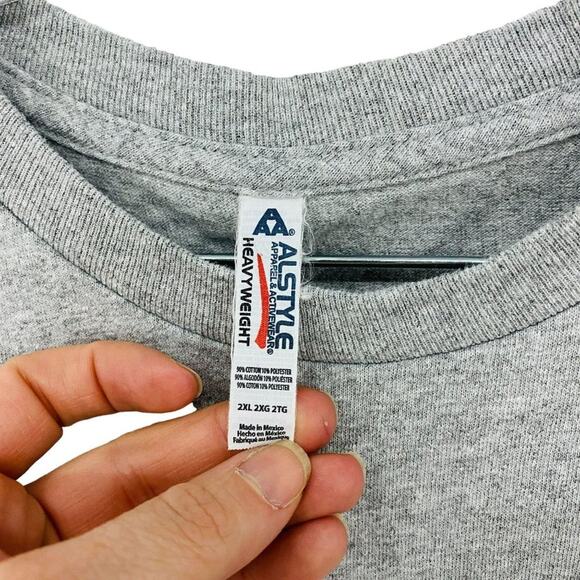 Alstyle Single Stitch Crew Neck The Senators Grey Short Sleeve Size 2XL - Picture 5 of 6